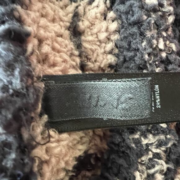 Skims Cozy Knit Unisex Pullover Brown Houndstooth Checkered Medium Crewneck - Picture 8 of 8